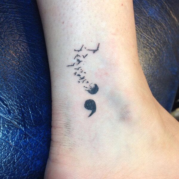 Semicolon Tattoo Breathe