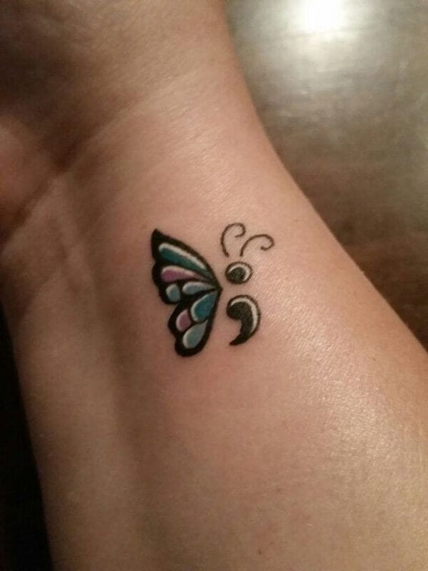 semicolon paw print tattoo my story isnt over yet semicolon paw print tattoo my story isnt over yet