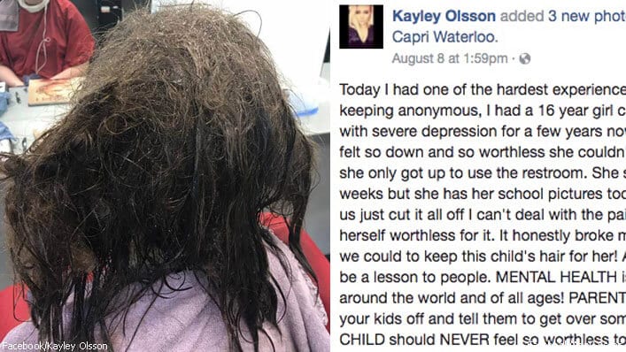 Stylist Refuses To Shave Depressed Teens Hair Instead Teaches People